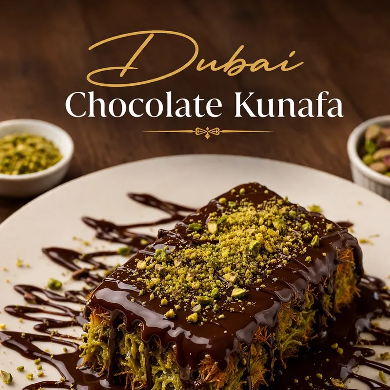 Dubai Chocolate Kunafa - Mediterranean dish